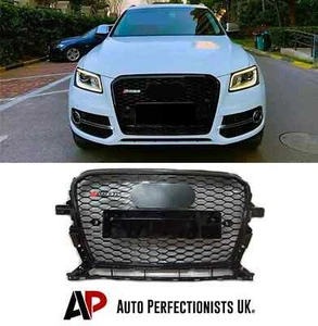 Audi RSQ5 Style Q5 SQ5 Front Main Grille Gloss Black Honeycomb Mesh Grill 13-16 - Picture 1 of 8