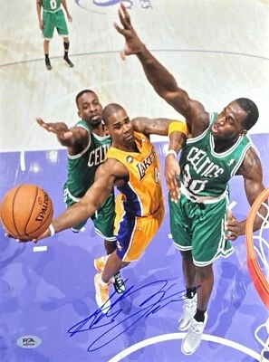 Antawn Jamison Signed 11x14 Lakers Photo PSA AM85994 - Image 1 of 2