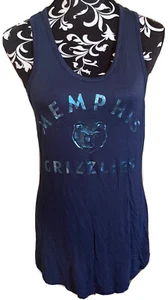 NBA Memphis Grizzlies Women Blue Sleeveless Tank Polyester Shirt Size Medium - Picture 1 of 1