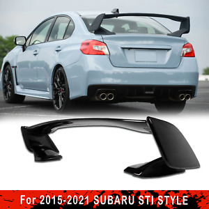 Rear Trunk Spoiler Wing Gloss Black JDM OE Style For Subaru WRX STI 2015-2021