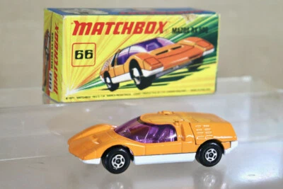 MATCHBOX SUPERFAST 66 MAZDA RX 500 ORANGE with WHITE BASE BOXED oa - Image 1 of 4