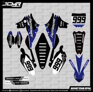Kit Grafiche Adesivi In Crystal per Yamaha YZF 250 450 2010 2011 2012 - Imagen 1 de 1