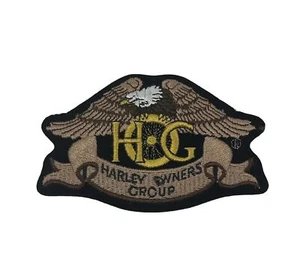 Vintage HOG Harley Owners Group Embroidered Iron-on Patch Eagle Biker READ - Picture 1 of 4