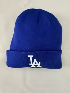 Authentic Los Angeles Dodgers Blue Knit Raised Cuffed Beanie NWT, MLB - Picture 1 of 5