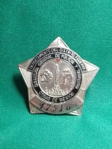 VTG 70' OBSOLETE MEXICAN POLICE BADGE ID POLICIA De Tránsito DF - Picture 1 of 3