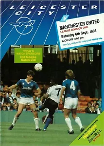 LEICESTER CITY v MANCHESTER UNITED MAN UTD LEAGUE DIVISION 1 1986/87 - Picture 1 of 1