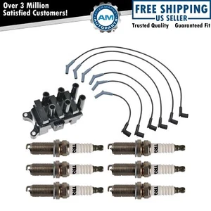 Ignition Coils Wires & Spark Plugs Fits 01-07 Ford Taurus 01-05 Mercury Sable - Picture 1 of 12