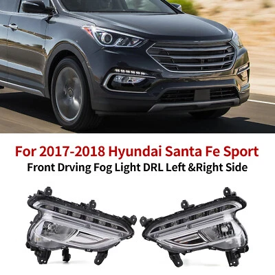 For 2017 2018 Hyundai Santa Fe Sport Pair Front LED Fog Lights Left Right Side - Image 1 of 4