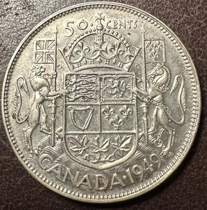 1949 50 Cents CANADA Silver Half Dollar (#CB01518) - Imagen 1 de 2