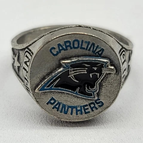 ⭐ Carolina Panthers NFL Football Pewter Souvenir Collector Ring Cover