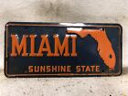 Vintage Miami Florida Sunshine State License Plate Booster