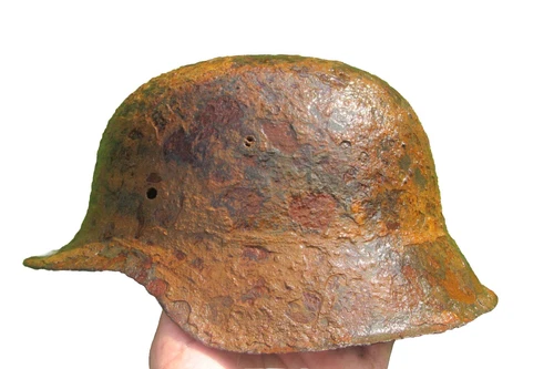 M42 Helmet WWII Original German Stahlhelm Steel  WW2 Size 66