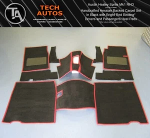 Austin Healey Sprite Mk1 Carpet Set Handmade to Order Auto Velour - Picture 1 of 4