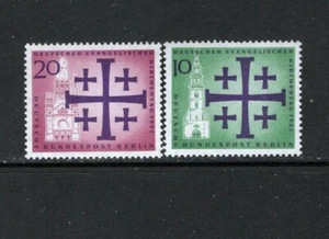 Germania Berlino 1961 SINODO EMBLEMA CHIESA DI SANTA MARIA SC 9N193-94 MNH - Foto 1 di 1