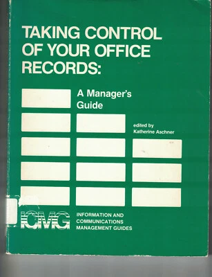Taking Control of Your Office Records - Katherine Aschner (SC, 1983, 1st Ed) - Image 1 of 2