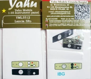 LANCIA 3ro PE, 3D, COLORED INSTRUMENT PANEL TO IBG 1/35 YAHU YML3512 - Picture 1 of 1
