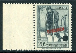 Belgium 1923 Wounded Veterans Semipostal Scott #52 SPECIMEN MNH L996 - Picture 1 of 6