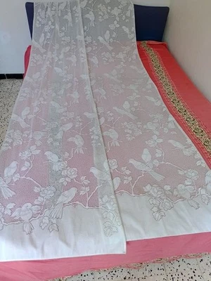 Rideaux anciens blanc en dentelles fait main - Plusieurs dimensions et motifs - Photo 1/4