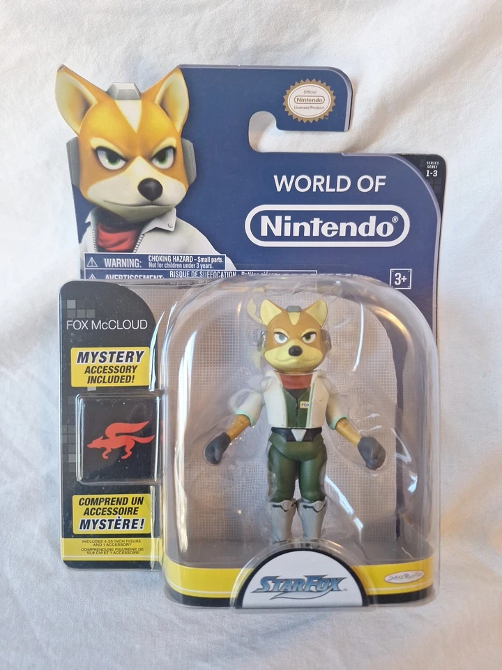 Jakks Pacific World of Nintendo Starfox 5 Inch Action Figure Star Fox McCloud
