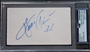 Walter Payton (d.1999) HOF Chicago Bears Autographed Signed 3x5 Index Card PSA - Picture 1 of 4