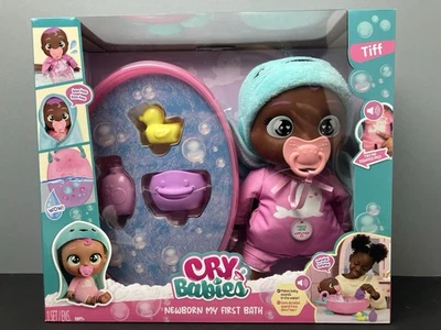 Cry Babies Newborn My First Bath Doll Tiff with Accessories NIB Baby Toy Gift - Image 1 of 4