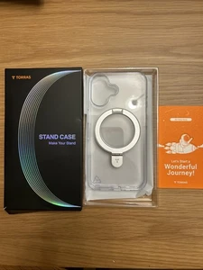 TORRAS Coque O-Stand Magnétique Antichoc pour iPhone 16 | Translucide Transparent - Photo 1 sur 9