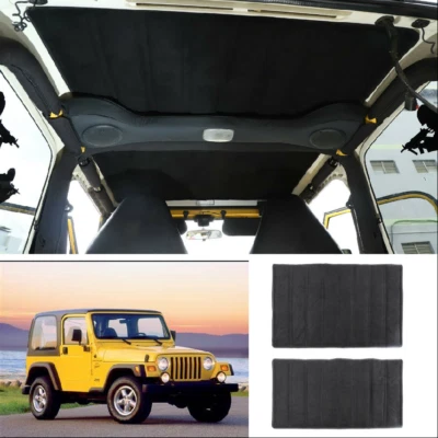 Aislamiento térmico techo rígido amortiguador de sonido para Jeep Wrangler TJ 1997-2006 Foto 1 de 4