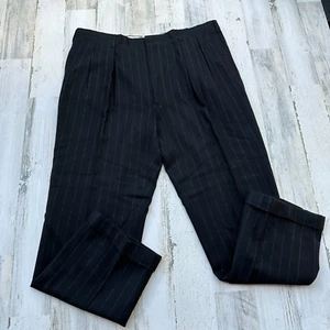 Ralph Lauren Purple Label Mens Casual Dress Pants Black 100% Cashmere 39x30 - Picture 1 of 13