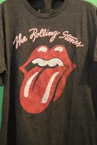 Rolling Stones T-Shirt Dark Gray The Rolling Stones Brand XL Dbl Stitched Sleeve - Picture 1 of 3