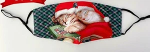 Christmas Face Mask ,Sleepy kitty - Picture 1 of 1