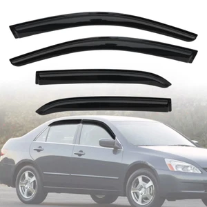 Fit 2003-2007 Honda Accord 4Door Sedan Window Visors Sun Rain Guards Deflector - Picture 1 of 22