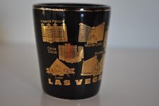 Vintage Shot Glass Las Vegas Black & Gold 1990’s Free Shipping