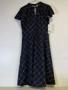 Liz Claiborne Women's Short sleeve midi A-line dress Multi-Color Size 10 (NWT) - Picture 1 of 6
