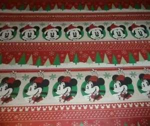 MICKEY AND MINNIE MOUSE GIFT WRAP WRAPPING PAPER FLAT CHRISTMAS HOLIDAY 60 SQ FT - Picture 1 of 12