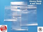 Clear Reclosable Zip Seal 4Mil Bags Heavy Duty Plastic 4 Mil Top Lock Baggies