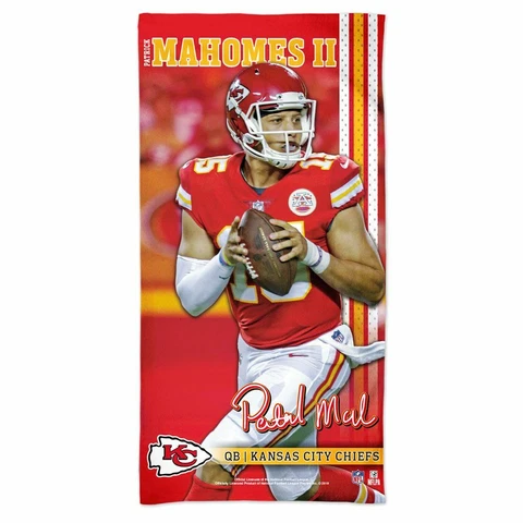 PATRICK MAHOMES #15 KANSAS CITY CHIEFS 30"X60" SPECTRA BEACH TOWEL WINCRAFT Cover