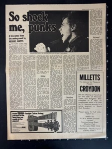 PUNK EARLY MELODY MAKER FEATURE SEX PISTOLS 1976 15X11"' Poster Size Advert L390 - Imagen 1 de 1
