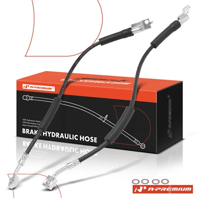 A-Premium 2x Brake Hydraulic Hose Front Side for Jeep Cherokee Comanche Wrangler - Image 1 of 4