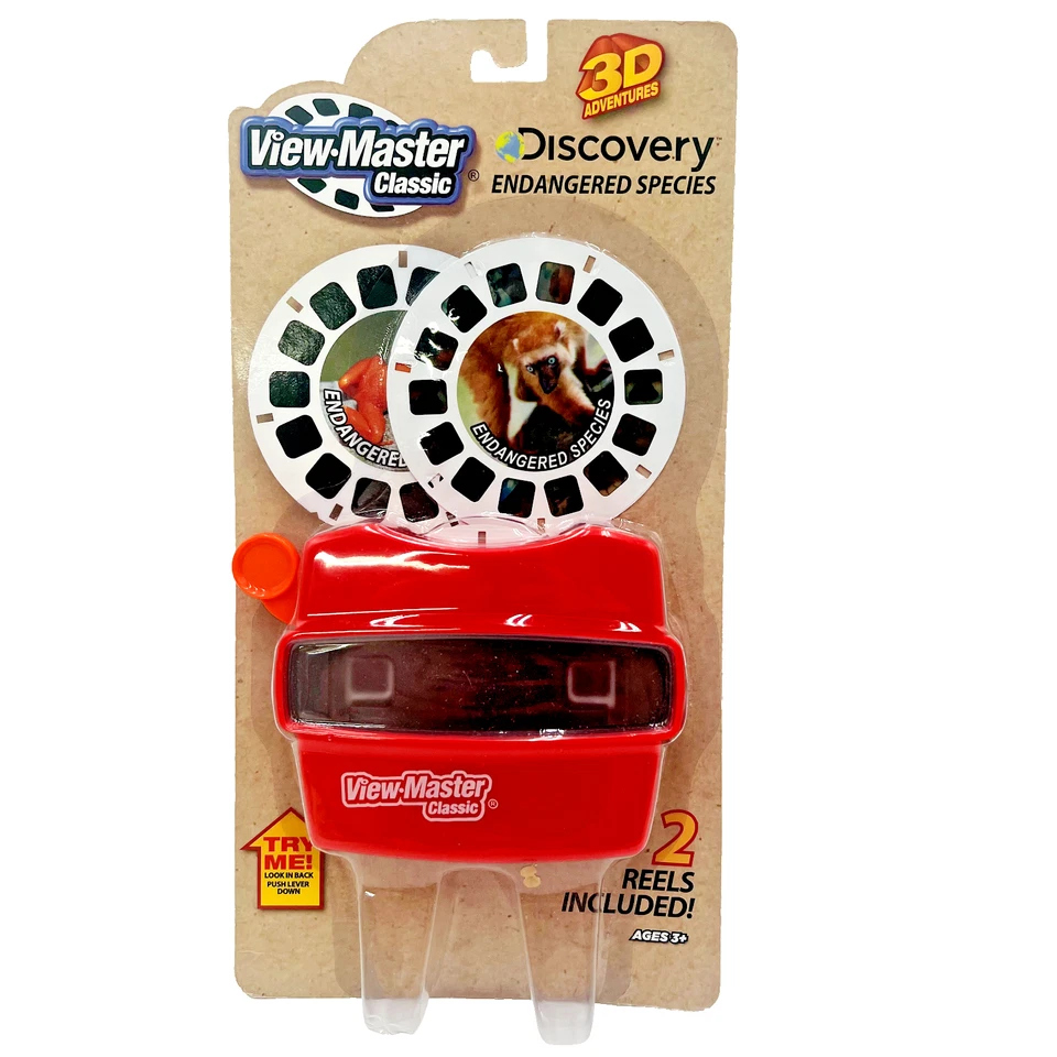 View Master Classic 3D Adventures Viewer 2 Reels Discovery Endangered Species - Image 1 of 4