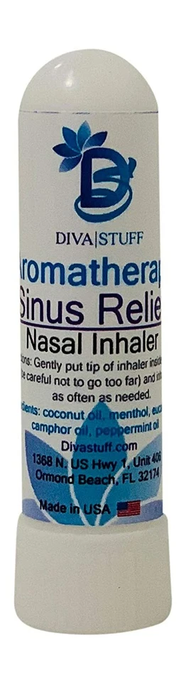 DIVA STUFF Sinus Relief Nasal Inhaler, Natural Remedy for Stuffiness and Congestion