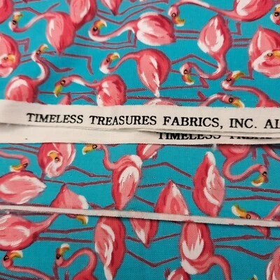 44" X 52" Algodón Flamenco Novedad Tela "Lluvia" por Timeless Treasure Fabric Foto 1 de 4