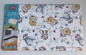 Disney Winnie The Pooh & Friends Anti Fatigue Kitchen Mat Rug 18”x30” Christmas - Picture 1 of 12