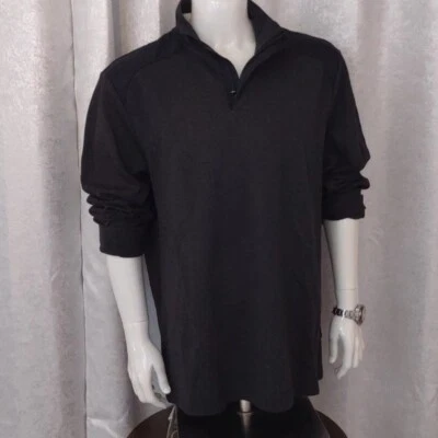 Perry Ellis Hidden Zip Neck Gray Heather Sweatshirt Mens Pull Over Spring XXL - Image 1 of 4