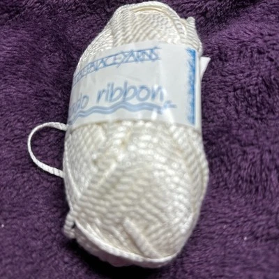 Crystal Palace Mikado Ribbon Yarn White Cotton Blend 50gr 418 Color 5296 - Image 1 of 4