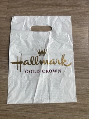 Bolsa de compras de plástico con corona dorada Hallmark piedras de nacimiento boda aniversario tabla Foto 1 de 2