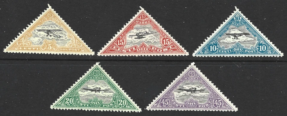 Эстония 1925. Авиация. Самолеты. Набор из 5 Sc # C14-C18, MNH - Изображение 1 из 1