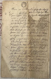VINTAGE ALTES DOKUMENT AUS MERAN SÜDTIROL QUITTUNG 1852 - Foto 1 di 5