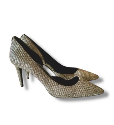 Michael Kors Dorothy Flex Stiletto Pump Dark Gold Glitter Shimmer Women’s Size 8 - Image 1 of 4