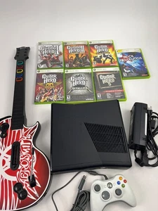 Guitar Hero Bundle ~ Aerosmith Gibson Gitarre 7 Spiele Xbox 360 S Konsole 250GB - Bild 1 von 20