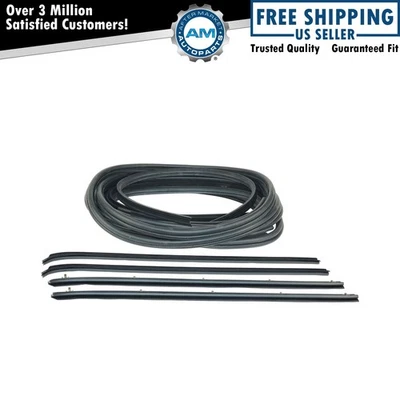 10 Piece Rubber Door Window Weatherstrip Seal Kit for 80-93 Dodge Truck D W 150 - Image 1 of 4